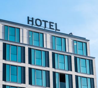 The exterior of an unnamed hotel