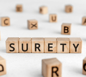 The word “surety” spelled in block letters.