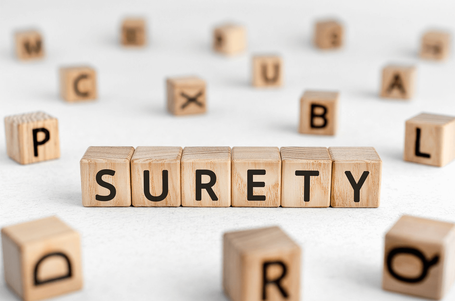 The word “surety” spelled in block letters.
