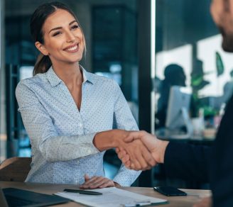 Business people shaking hands