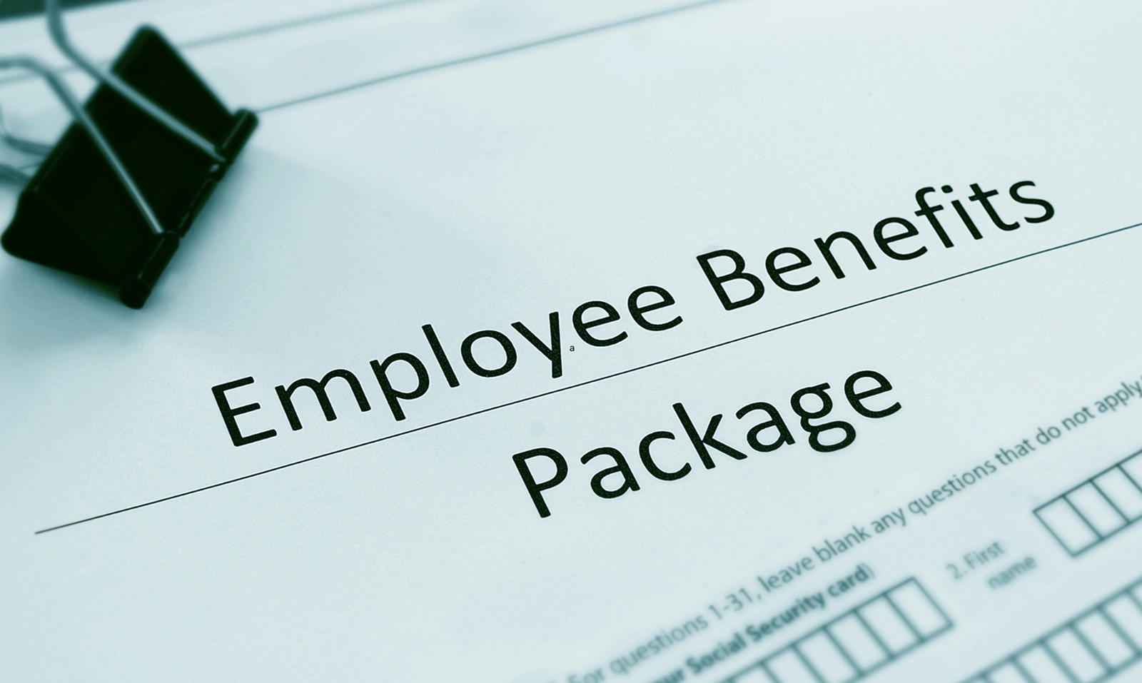 An Employee Benefits Package form